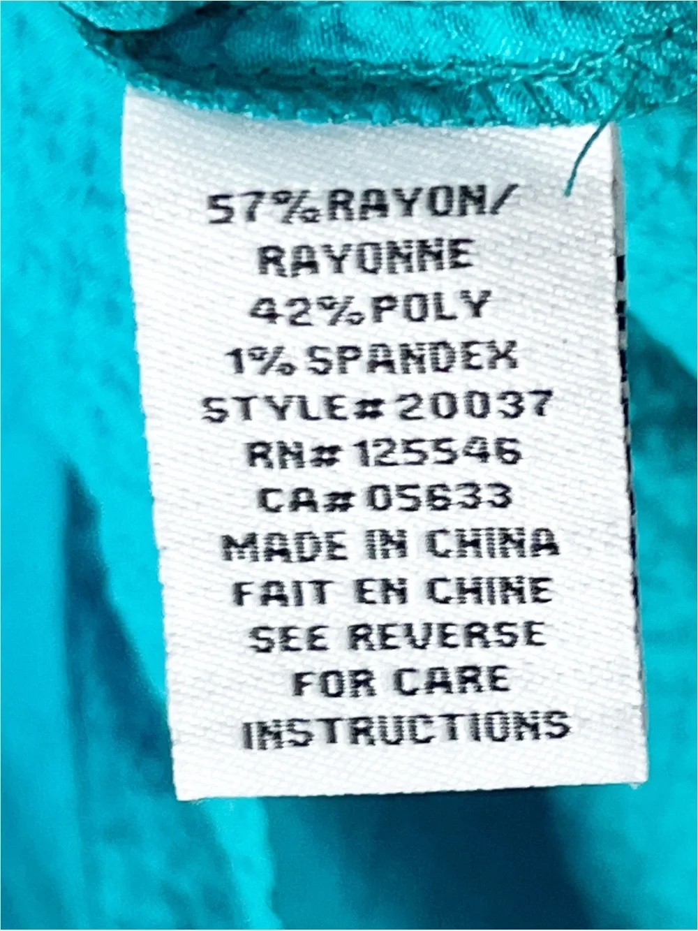 HABITAT Aqua Turquoise Long Sleeves Textured Button Top XL Artsy Casual Neutral - Picture 4 of 9